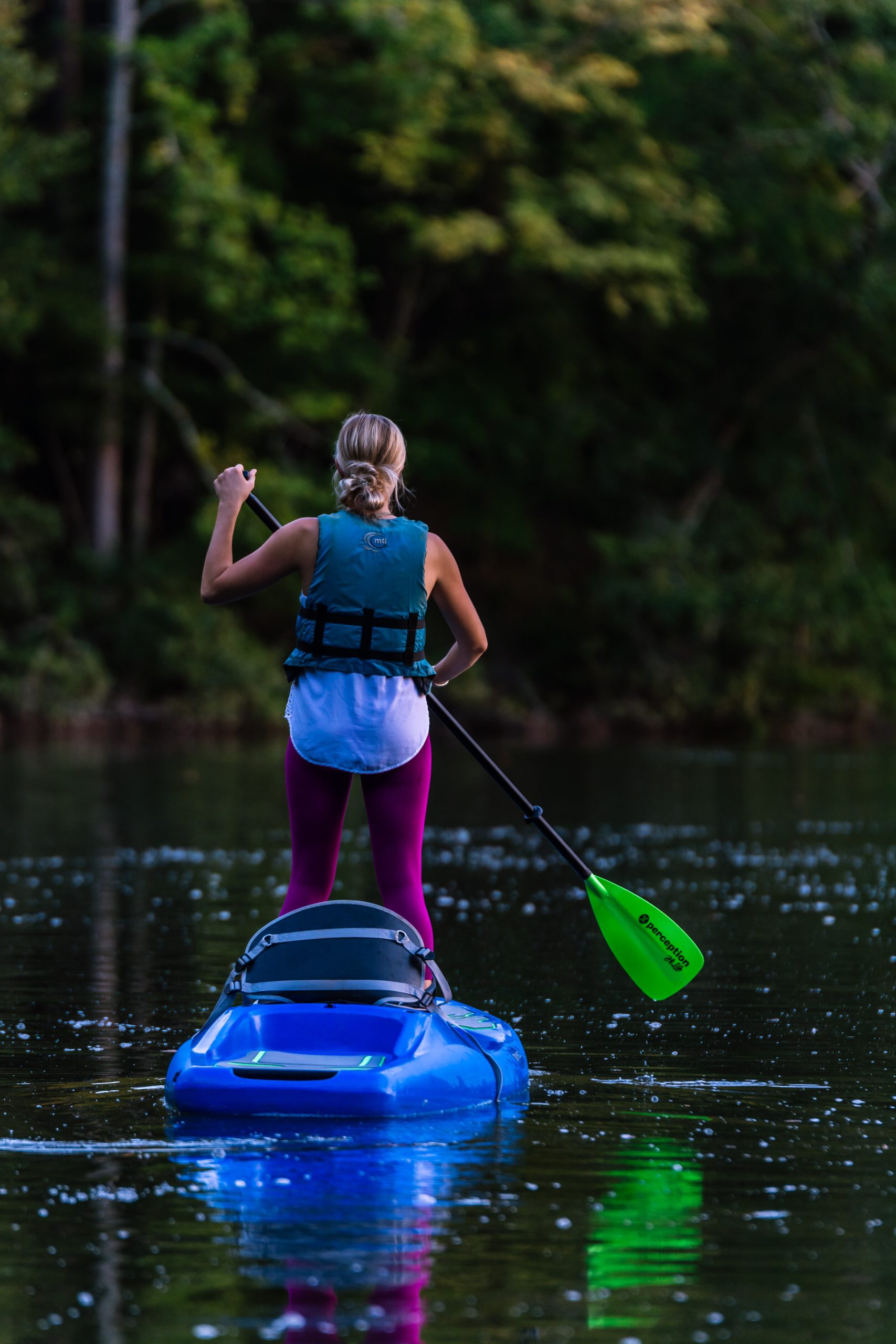 Girl enjoying a boat ride on Lake Hartwell